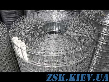 сетка под штукатурку - сварная оцинкованная сетка купить рулон 30м Производится в Украине, высокое качество, изготавливается из оцинкованной проволоки с разной ячейкой. купить сетку металлическую производство Украина, склад Киев ЗСК