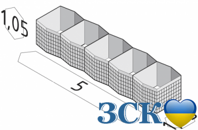 габион 5м