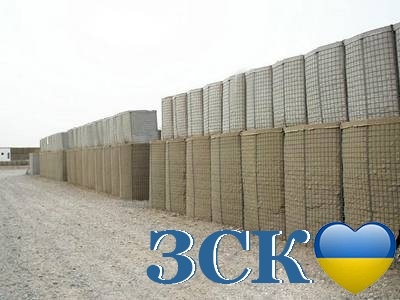 габион для фортификации из сетки